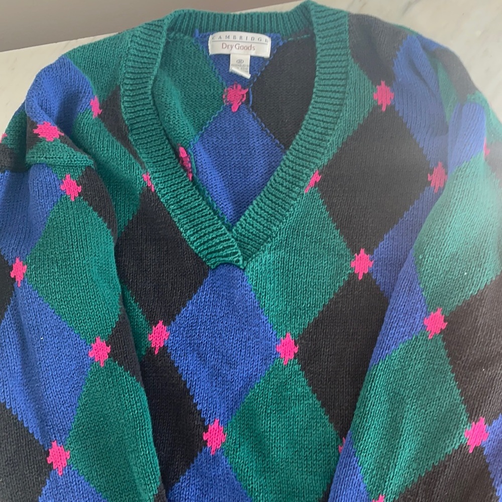 checkered sweater